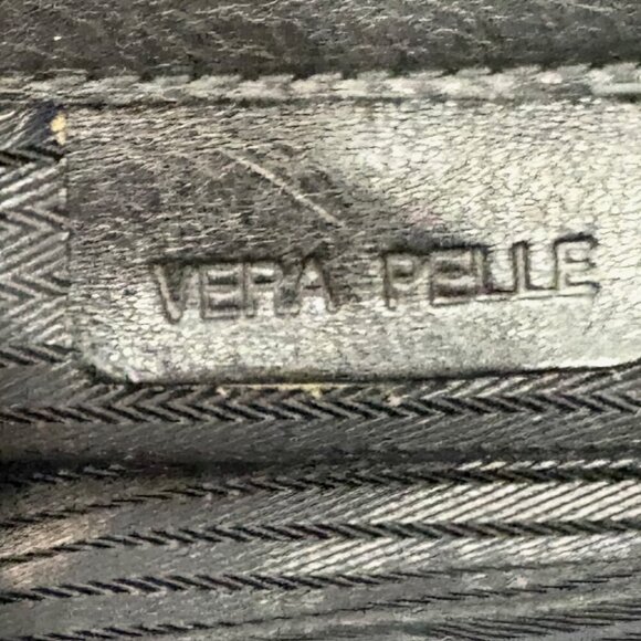 Vera Pelle Leather Hexagona Cowhide Handbag Made in Italy - Picture 5 of 12